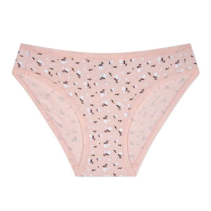 René Rofé Cotton Spandex Bikini In Cotton Peach