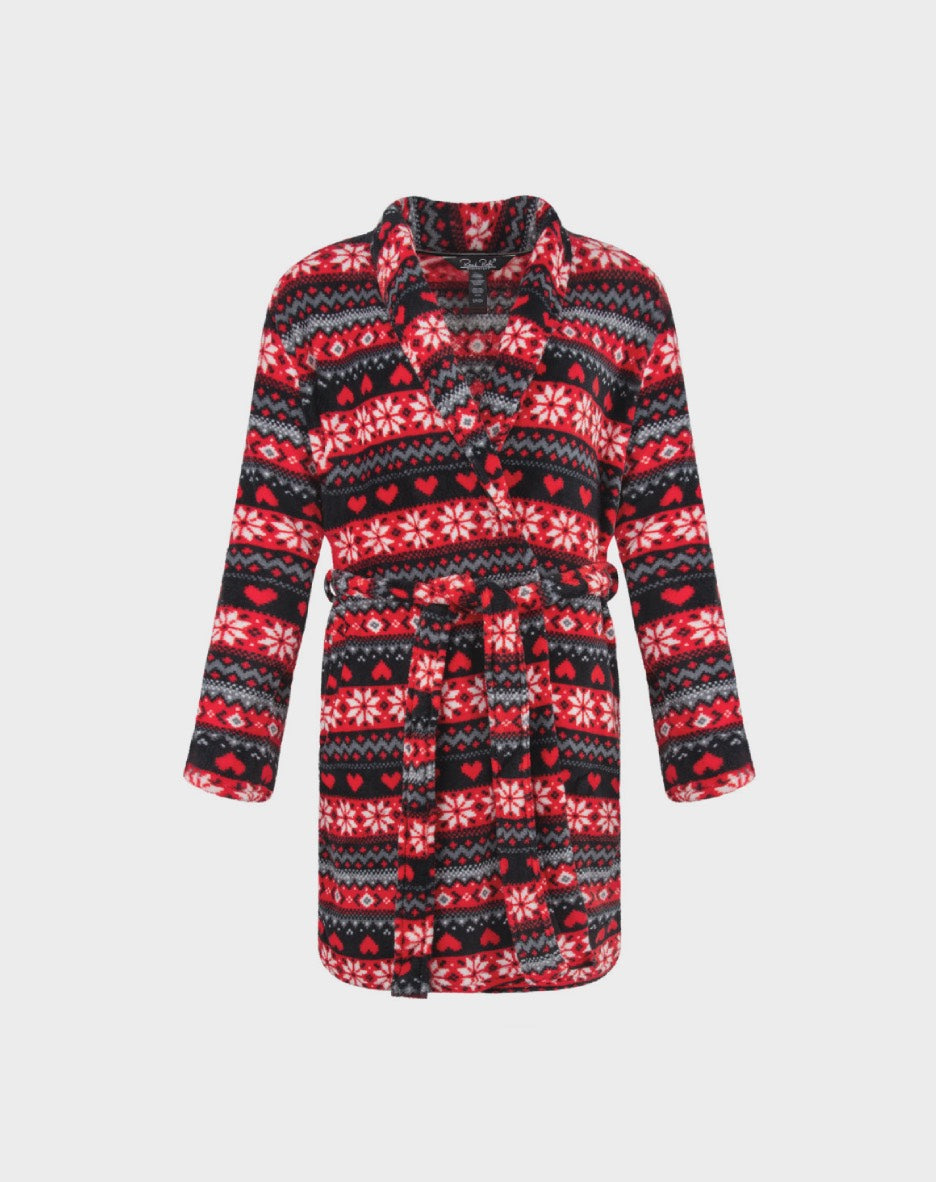 36 Inch Plush Robe — Festive Red