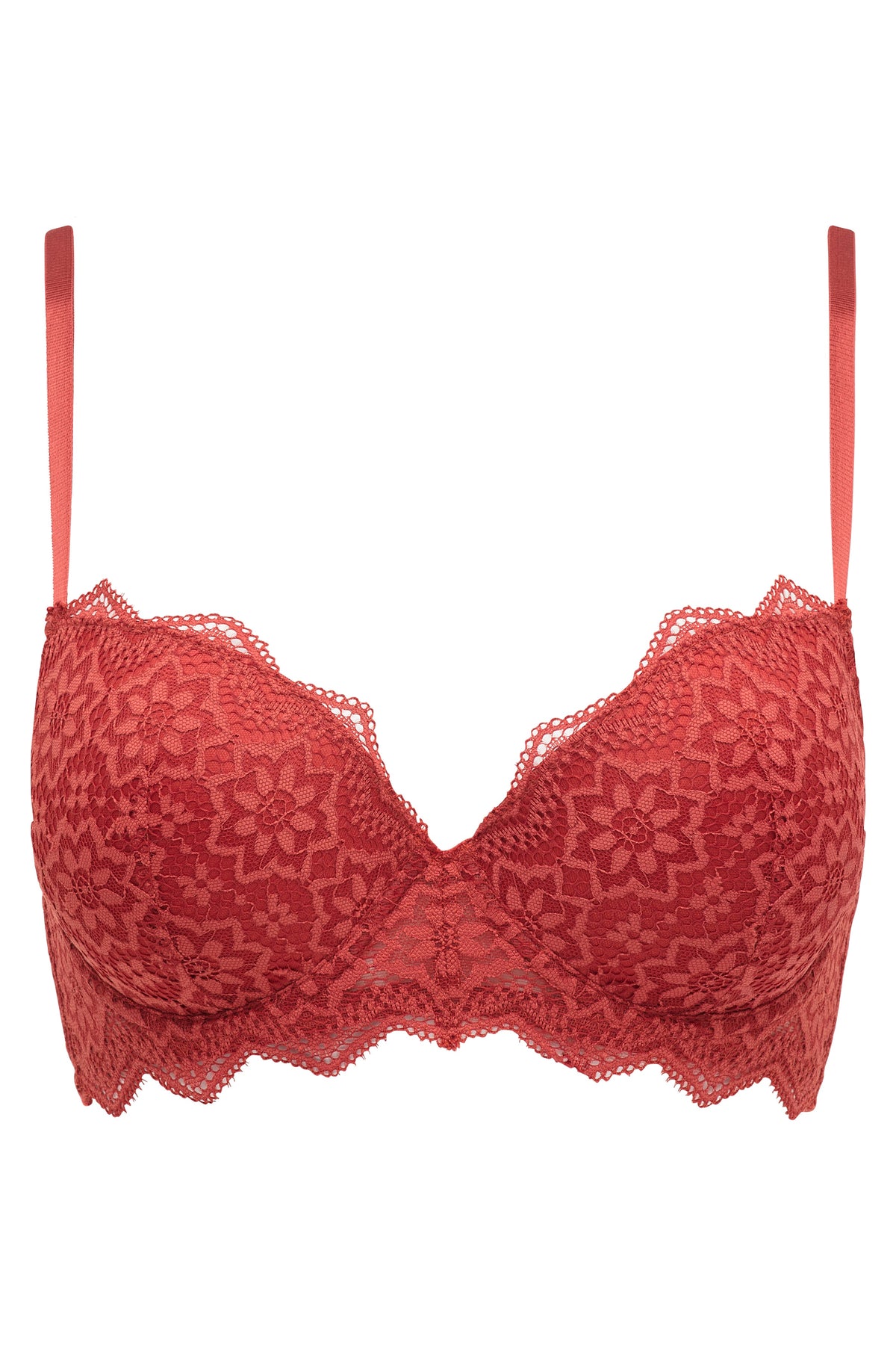 René Rofé B37896H2 Br Rene Rofe Lingerie 2 Pack Lace Push Up Bras