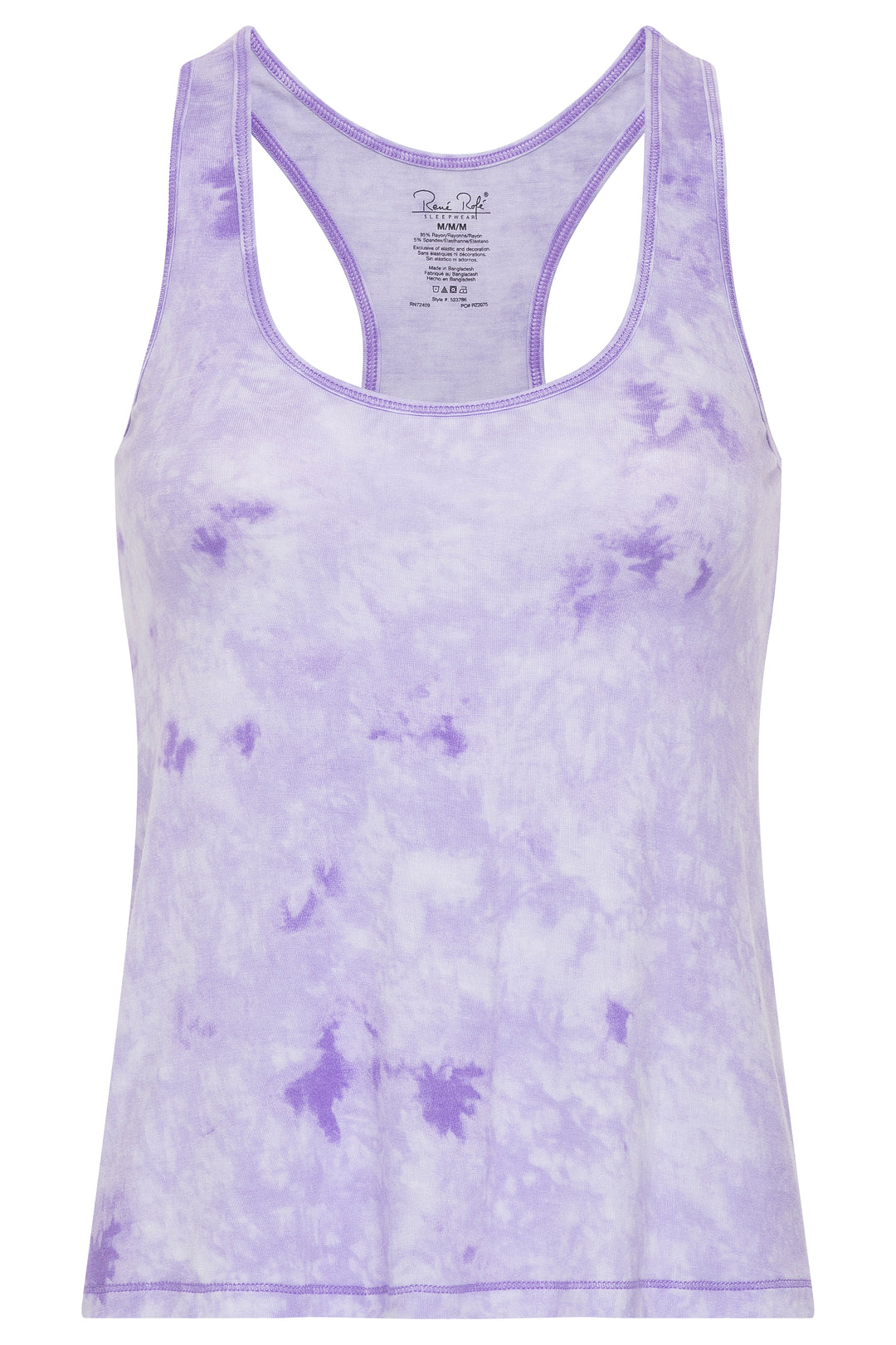 René Rofé Rene Rofe Sleepwear Two Pack Racerback Short Set Purple Tie Dye
