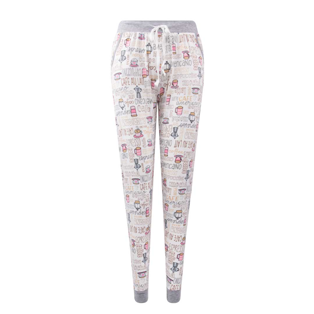 René Rofé 2 Pack Jogger Pants Grey Black Animal
