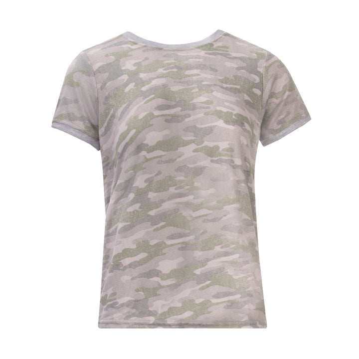 René Rofé 2 Pack Loungewear Hacci Shorts Set Pink Hearts Camo