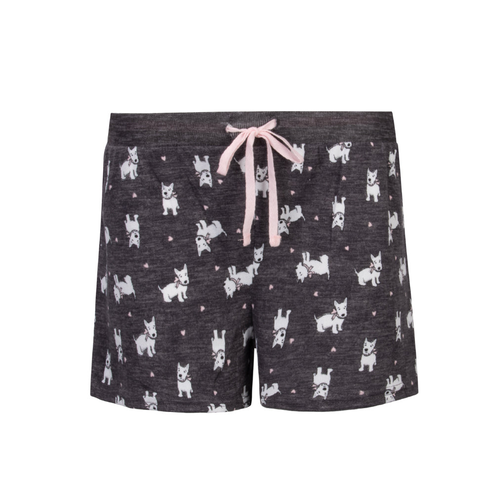 René Rofé 2 Pack Loungewear Hacci Shorts Set Paris Dogs