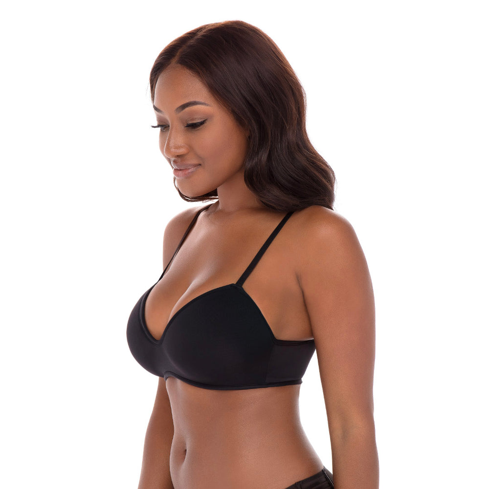 René Rofé 4 Pack Soft Foam Wireless T Shirt Bra Black Nude