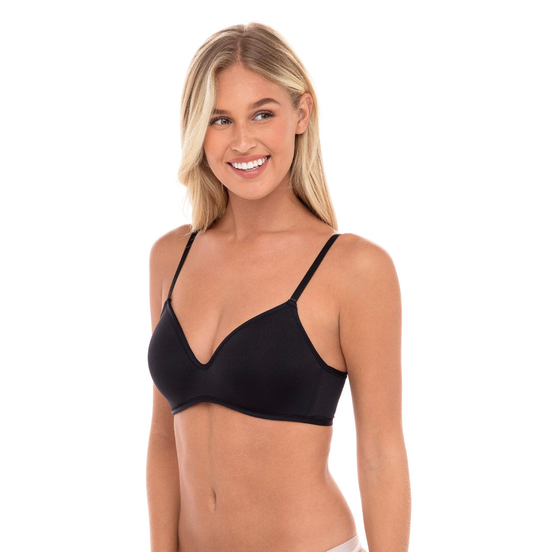 René Rofé Rene Rofe Lingerie Womens 4 Pack Soft Foam Wireless T Shirt Bra Brown