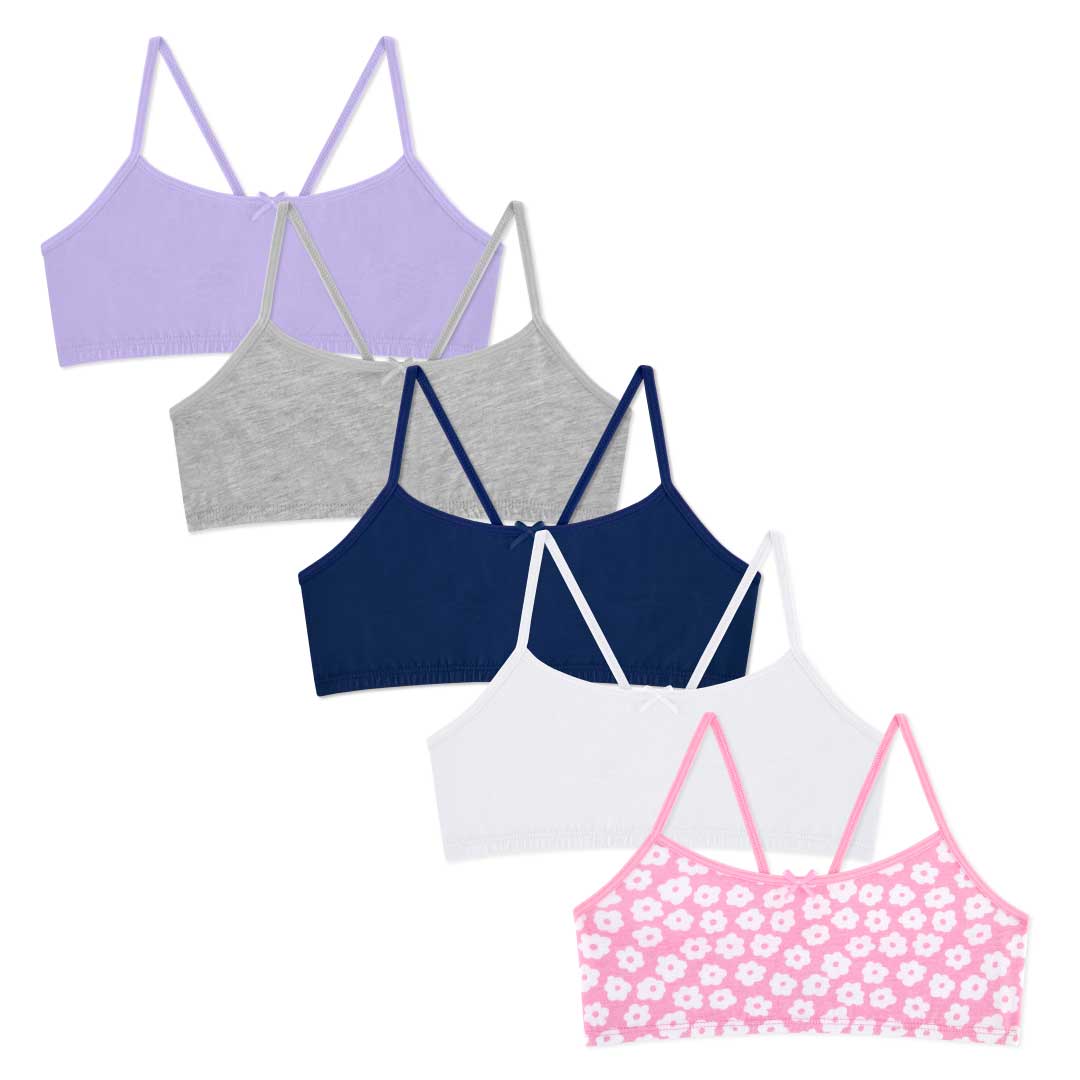 René Rofé 5 Pack Cotton Racerback Bras