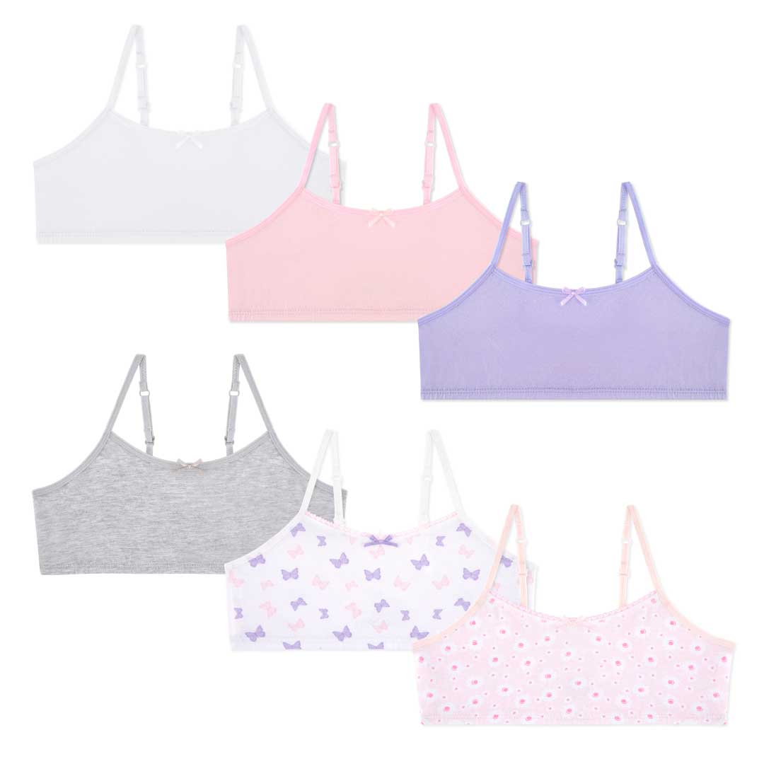 René Rofé Cotton Spandex Training Bras 6 Pack