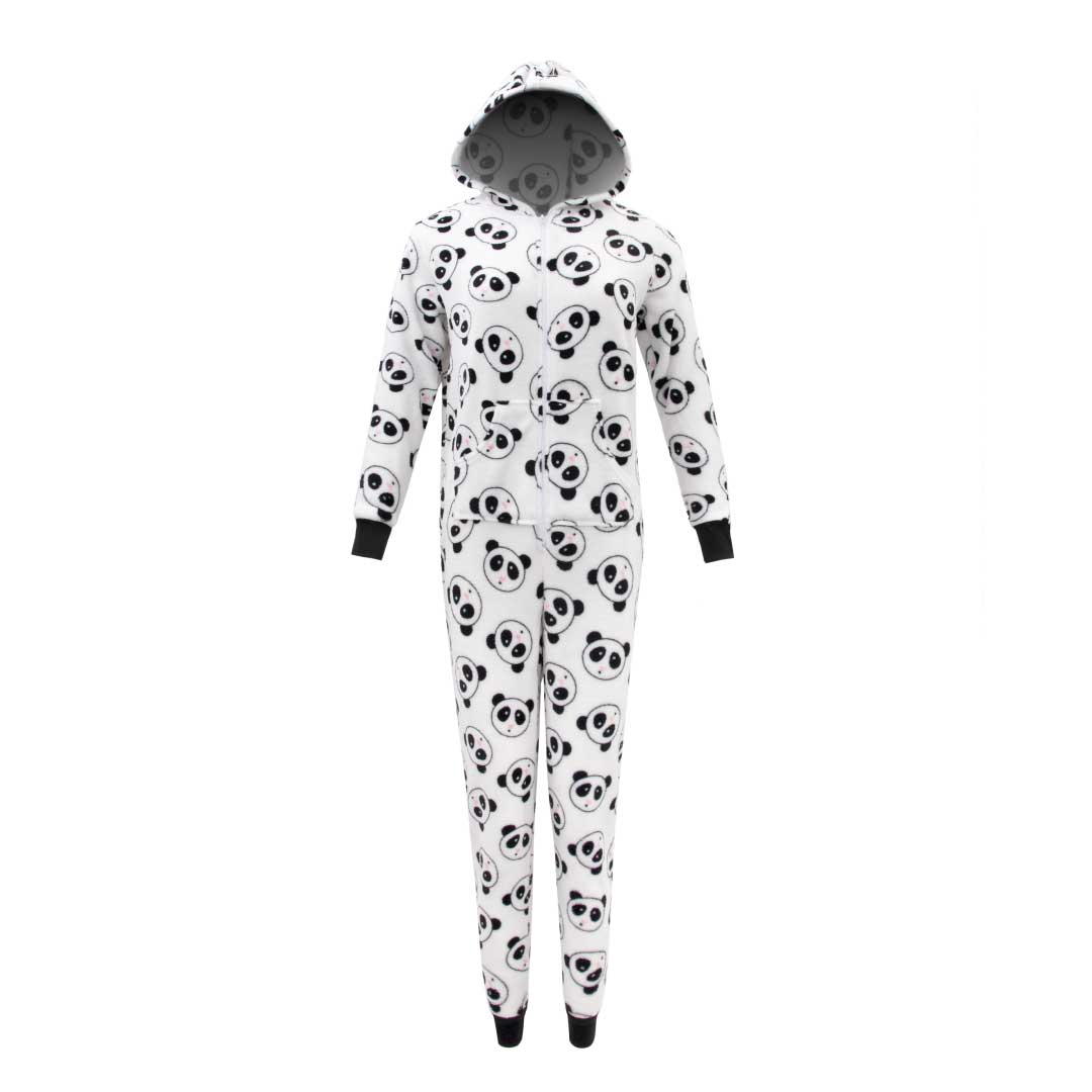 René Rofé Hooded Plush Pajama Jumpsuit Zip Up Onesie
