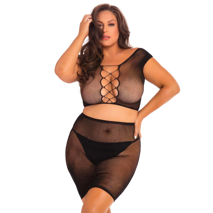 René Rofé Back Story Skirt And Top 2 Piece Set