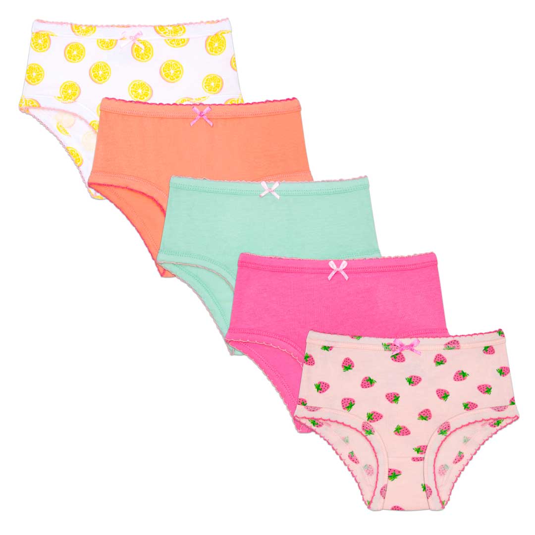 René Rofé Cotton Spandex Briefs Toddler Girls 5 Pack