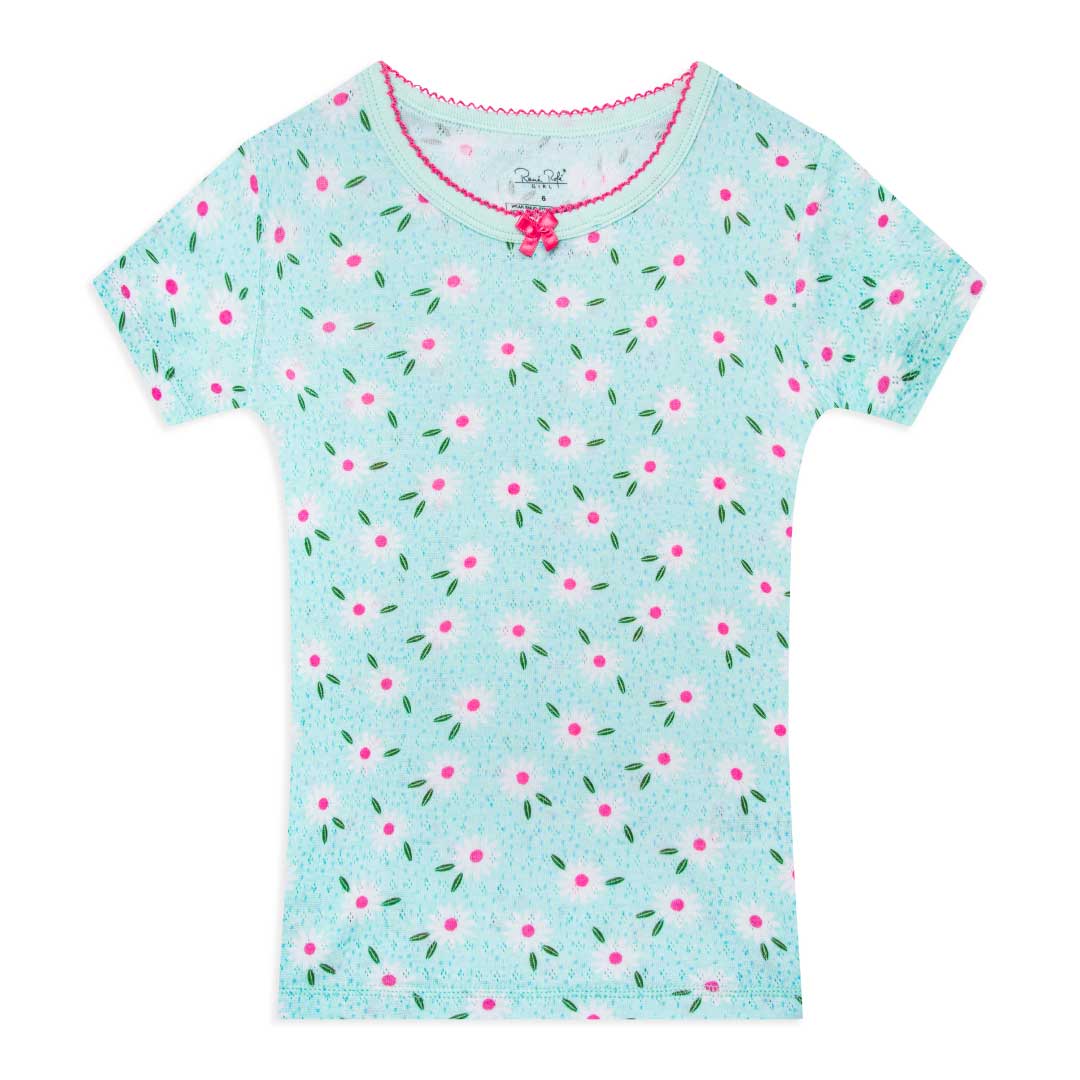 René Rofé Girls Cotton Snug Fit Pajama Pant And Short Set