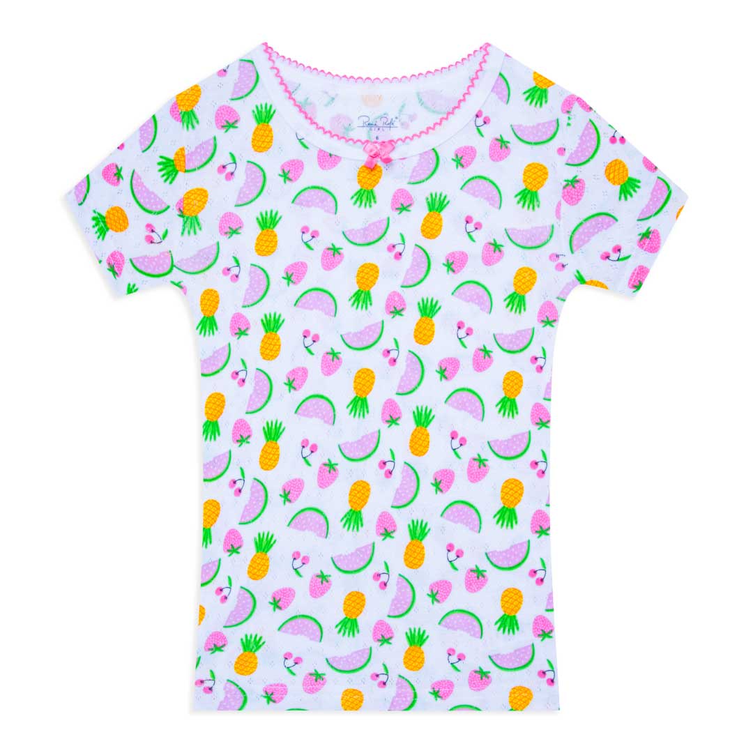 René Rofé Girls Cotton Snug Fit Pajama Pant And Short Set