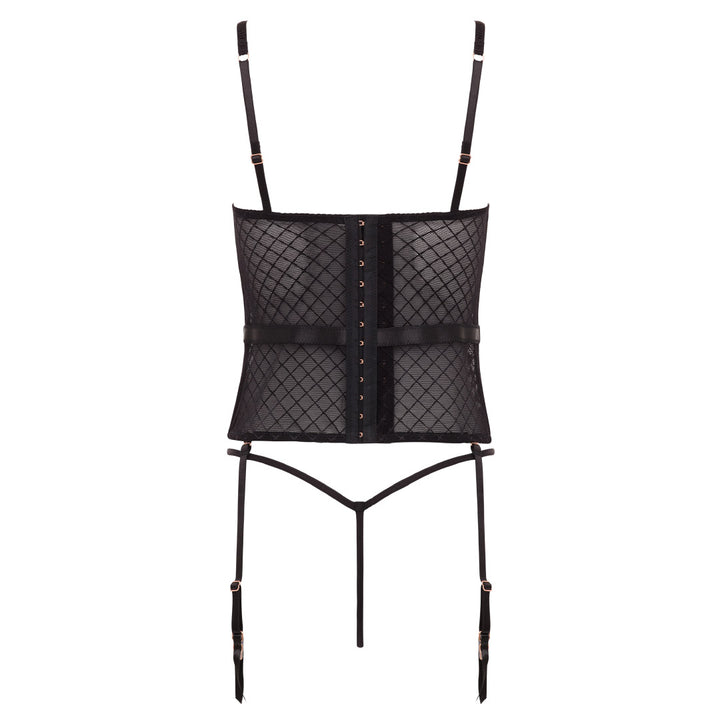René Rofé Rene Rofe Lingerie Lurex Lace Bustier With G String Set