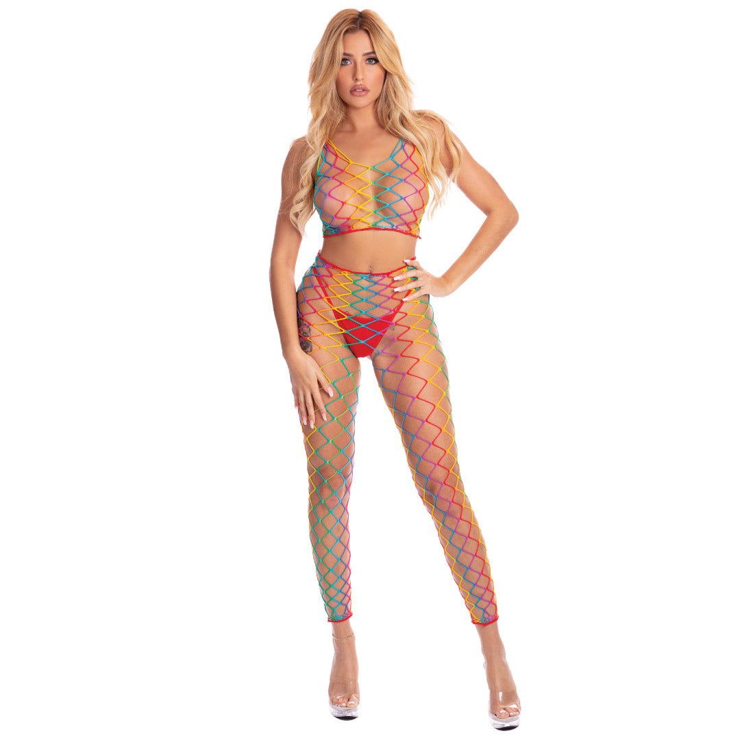 René Rofé Roy G Biv 2 Piece Bodystocking