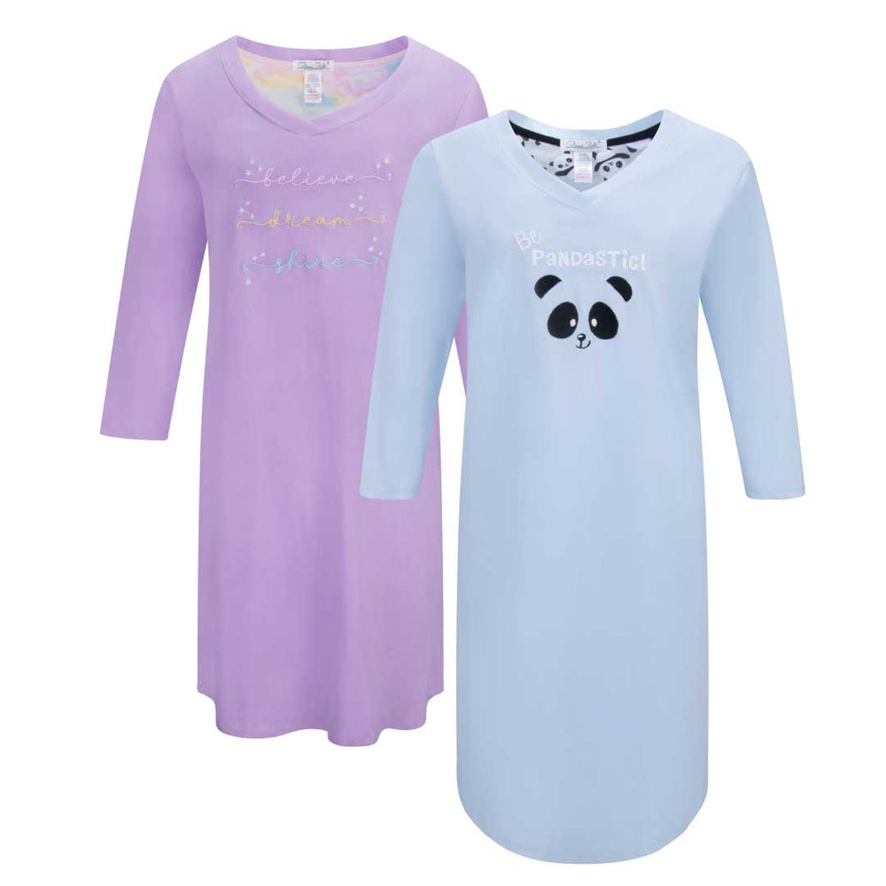 René Rofé Womens 3 4 Sleeve Cotton Nightshirt