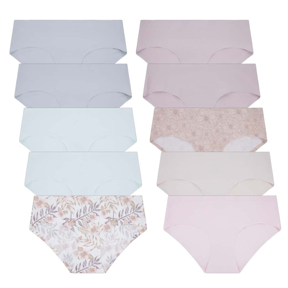 René Rofé Sophie B By Rene Rofe Lingerie Womens 10 Pack Hipster Panties