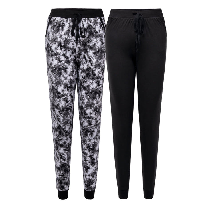 René Rofé 2 Pack Jogger Pants Marble Black