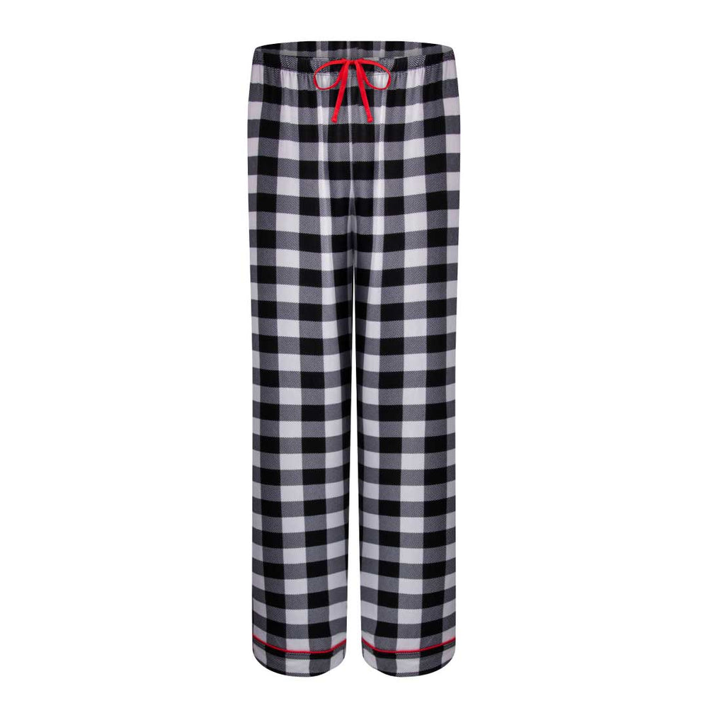 René Rofé 2 Pack Lounge Around Pajama Pants Gray And Red Gingham