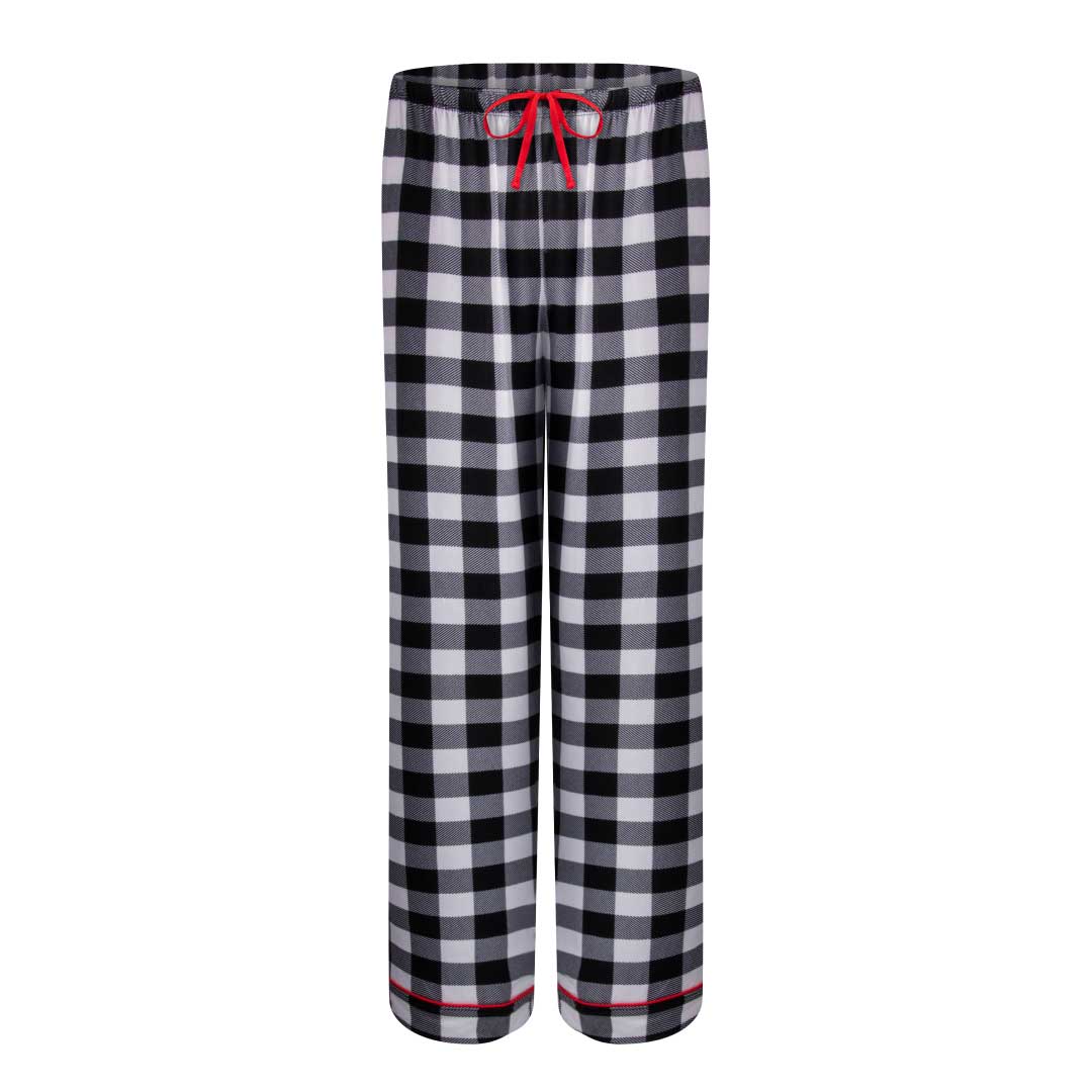 René Rofé 2 Pack Lounge Around Pajama Pants Gray And Red Gingham