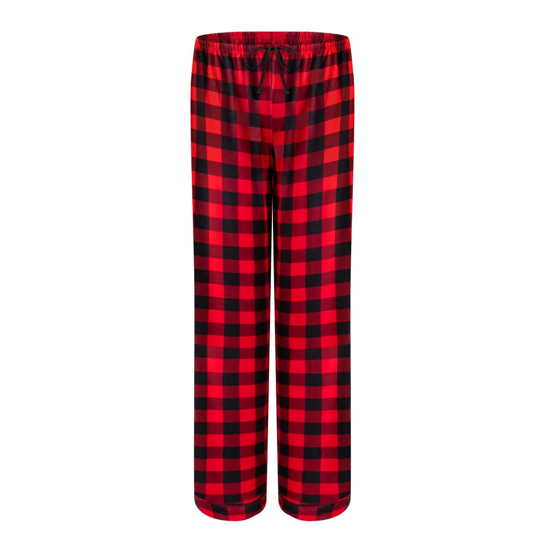 René Rofé 2 Pack Lounge Around Pajama Pants Gray And Red Gingham