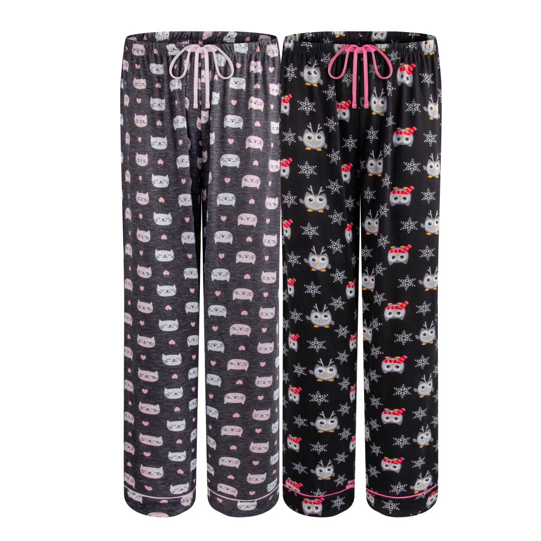 2 Pack Lounge Around Pajama Pants - Sleepwear | René Rofé
