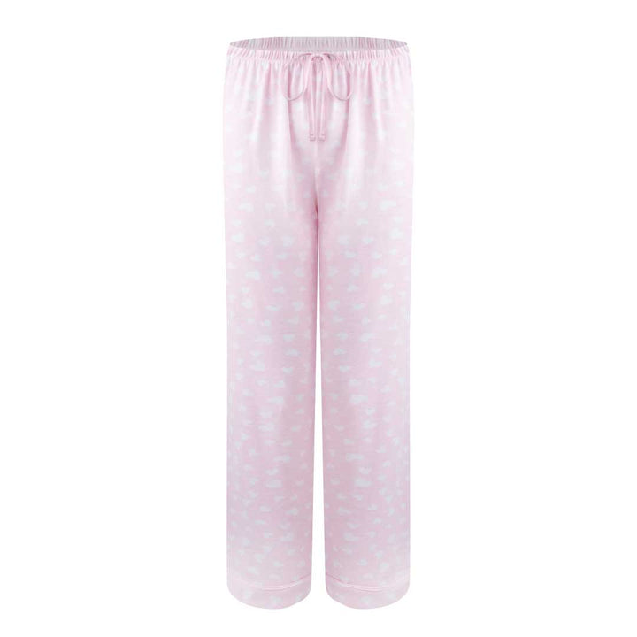 René Rofé 2 Pack Lounge Around Pajama Pants - Pink Heart And Light Gray Dog