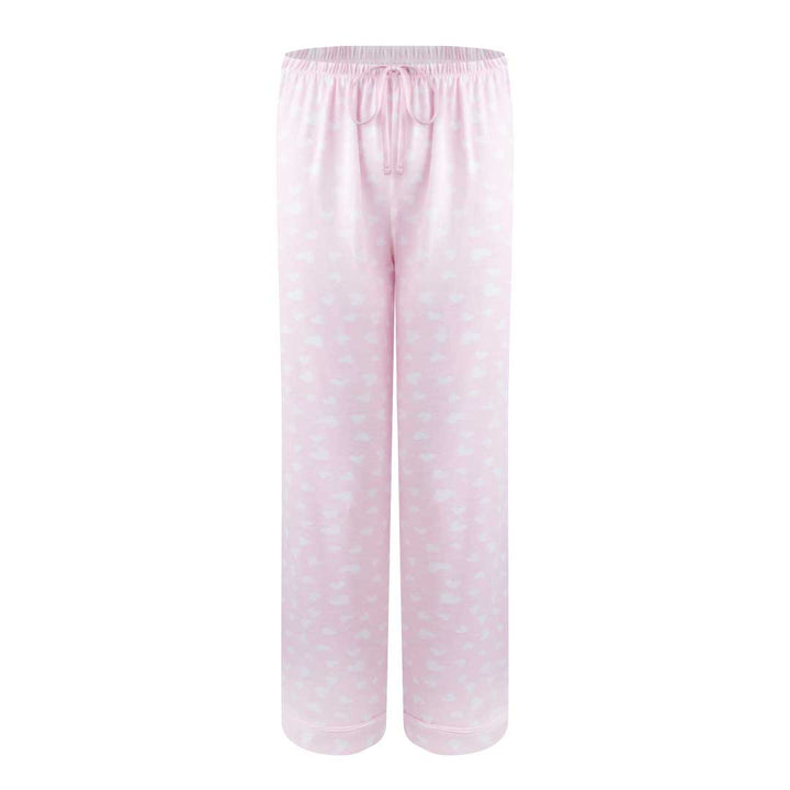 René Rofé 2 Pack Lounge Around Pajama Pants Pink Heart And Light Gray Dog