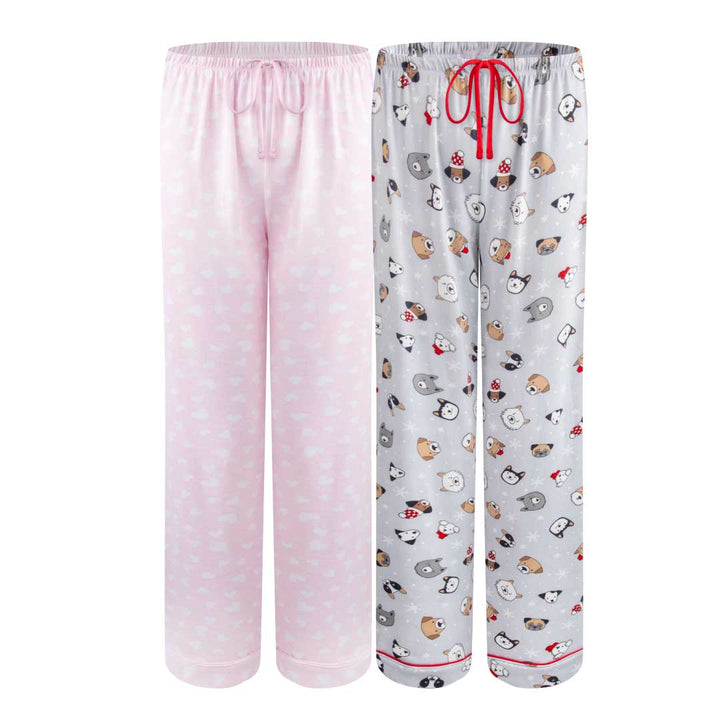 Pink Heart Light Gray Dog