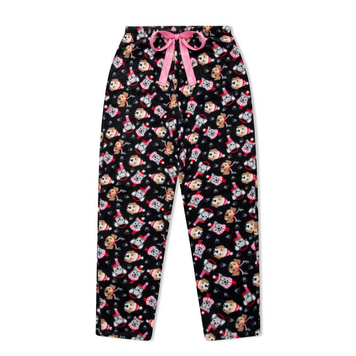 René Rofé 2 Pack Plush Fleece Pajama Pants In Black Dogs And Red Cats