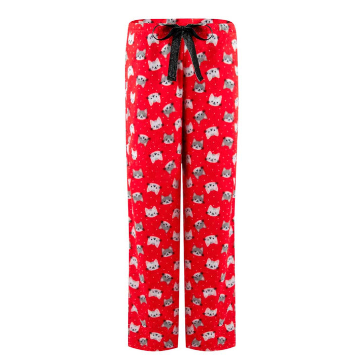 René Rofé 2-Pack Plush Fleece Pajama Pants In Black Dogs And Red Cats