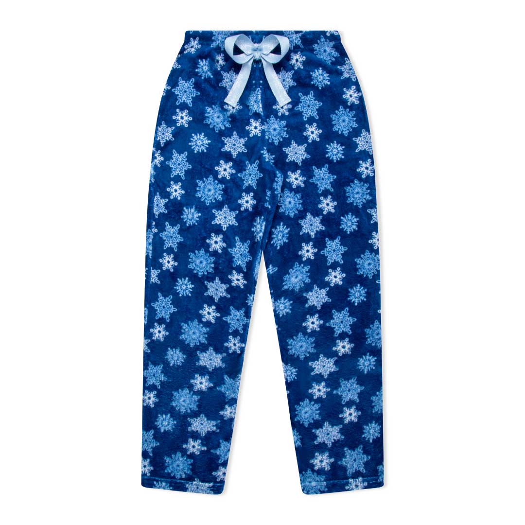René Rofé 2 Pack Plush Fleece Pajama Pants In Light Blue Dogs And Blue Snowflakes
