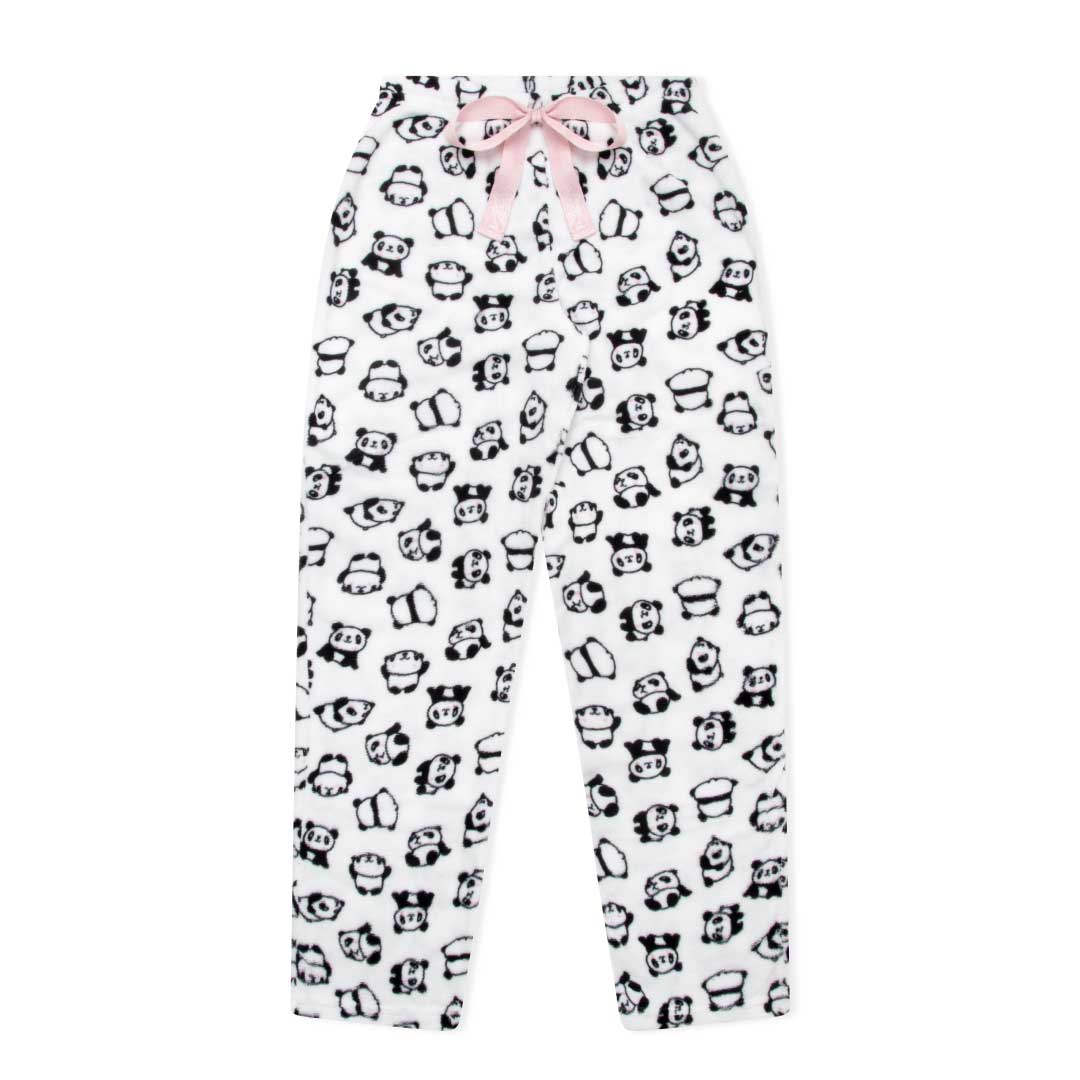 René Rofé 2 Pack Plush Fleece Pajama Pants In Red Dogs And White Panda