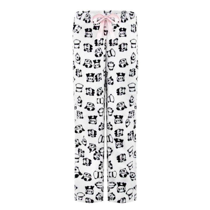 René Rofé 2 Pack Plush Fleece Pajama Pants In Red Dogs And White Panda