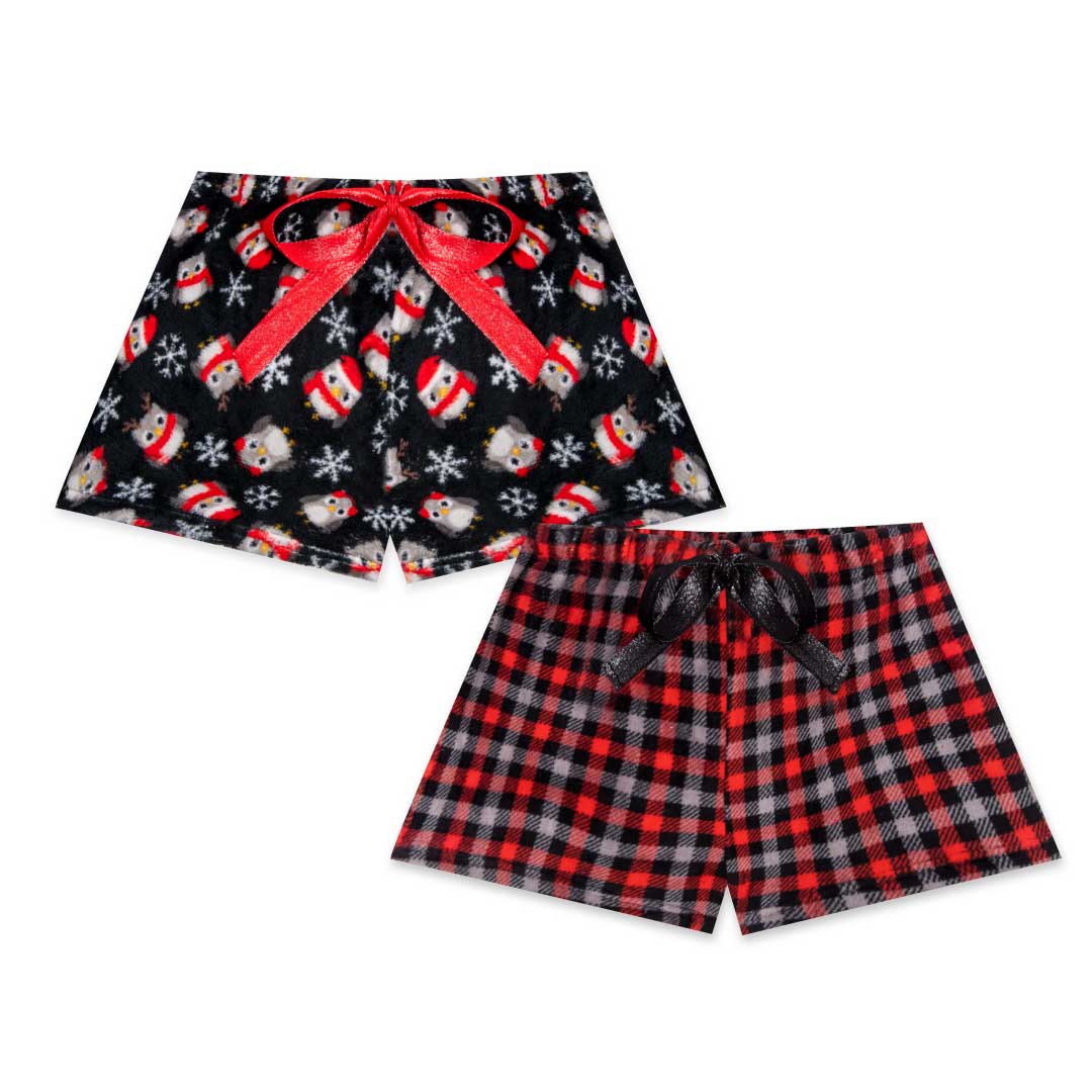 Black Owls Red Plaid