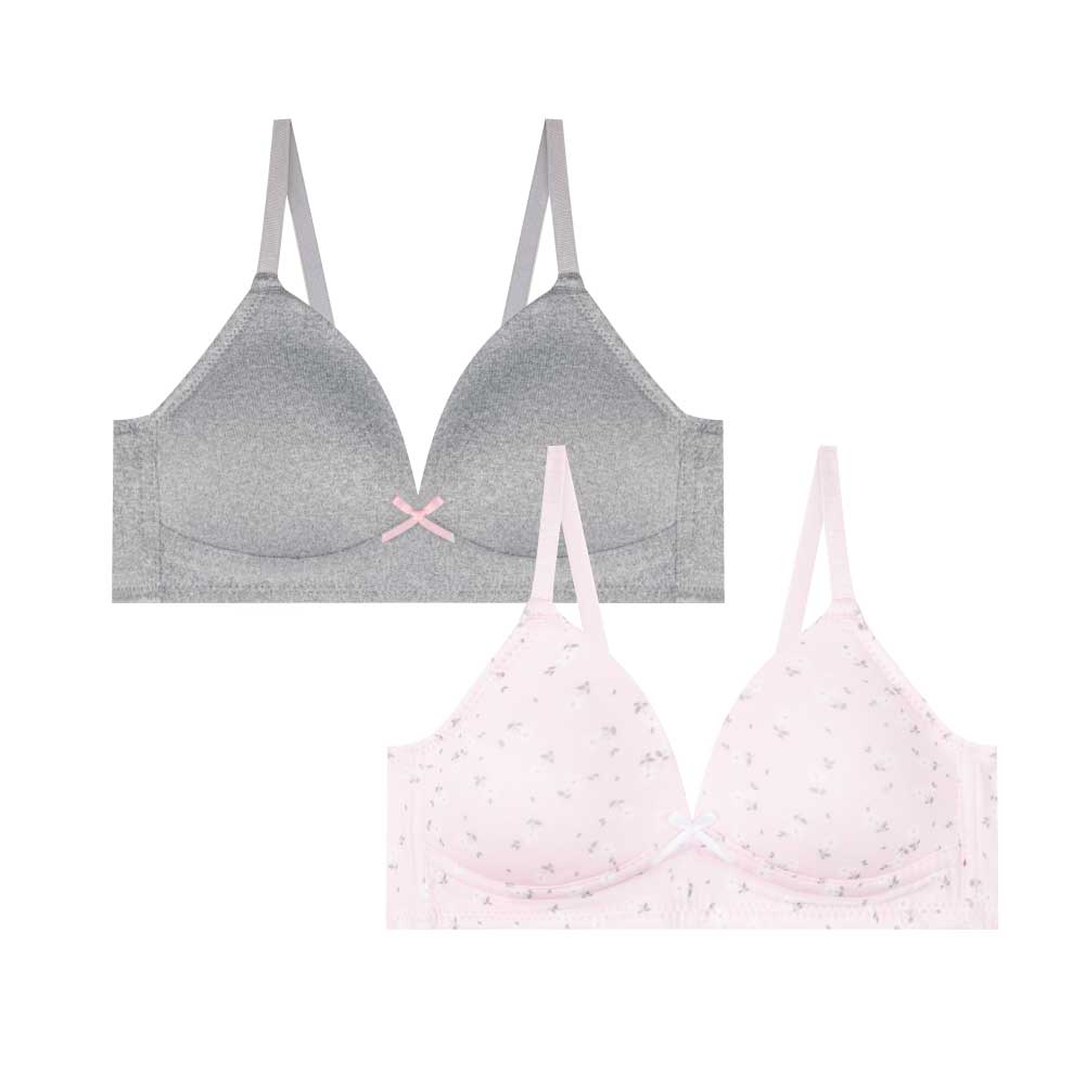 René Rofé 2 Pack Wireless Lightly Padded Bras With Bow