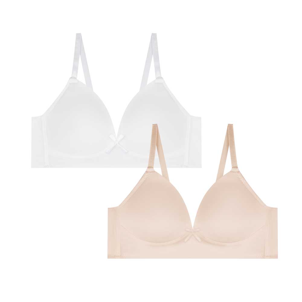 René Rofé 2 Pack Wireless Lightly Padded Bras With Bow