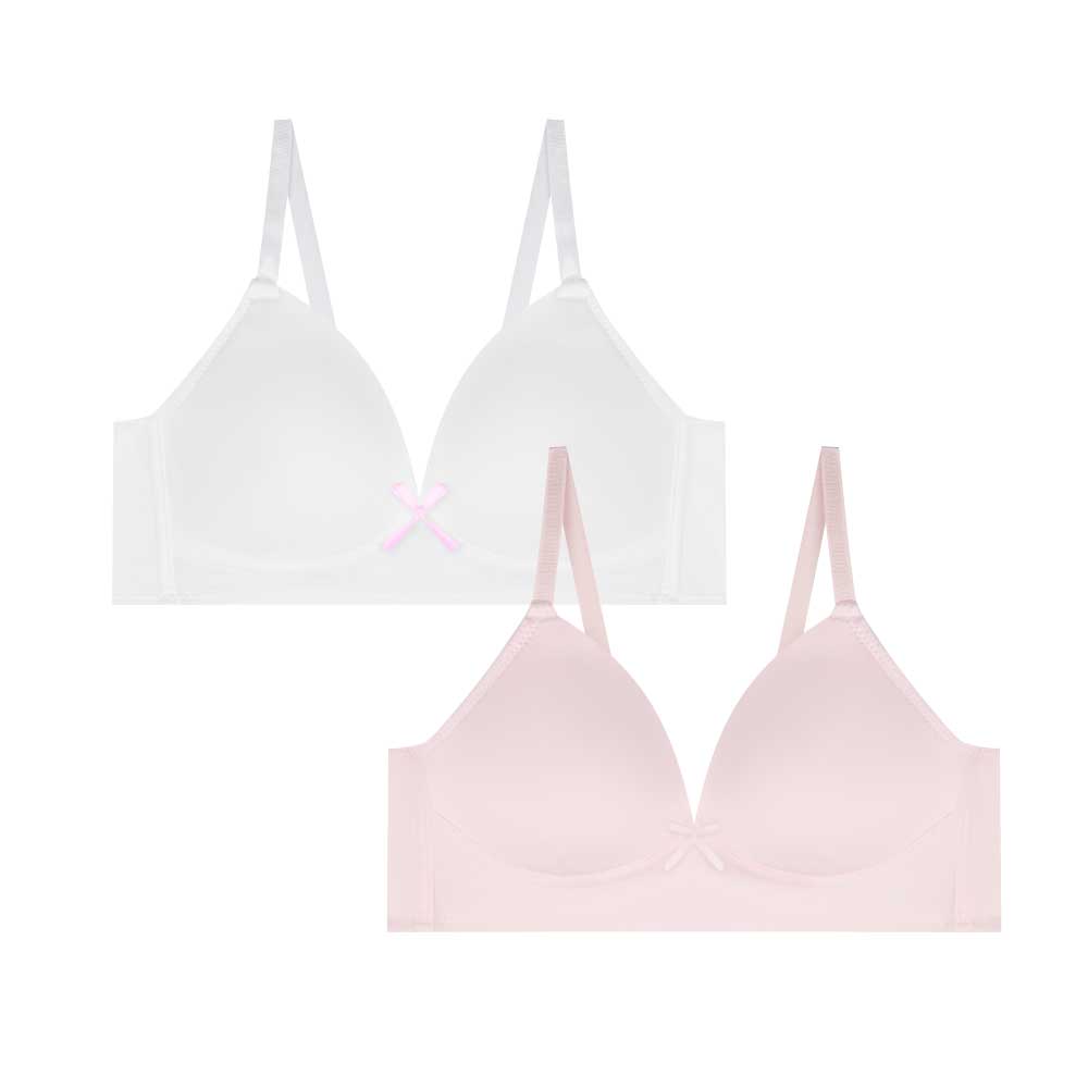 René Rofé 2 Pack Wireless Lightly Padded Bras With Bow