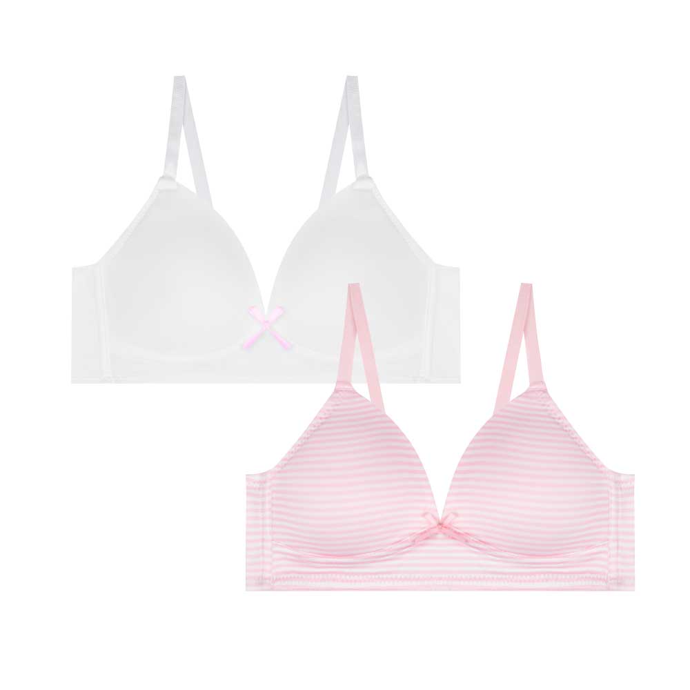 René Rofé 2 Pack Wireless Lightly Padded Bras With Bow