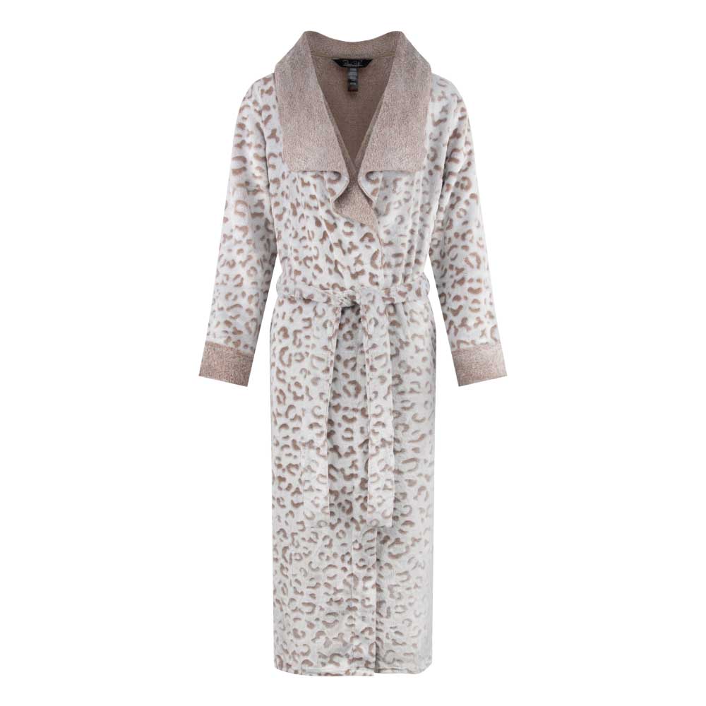 René Rofé 48 Inch Plush Robe In Leopard