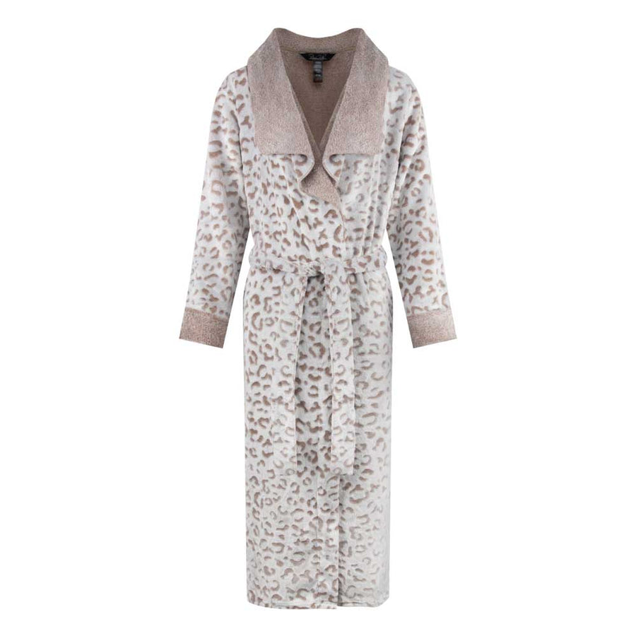 48 Inch Plush Robe In Leopard - Loungewear For Women | René Rofé
