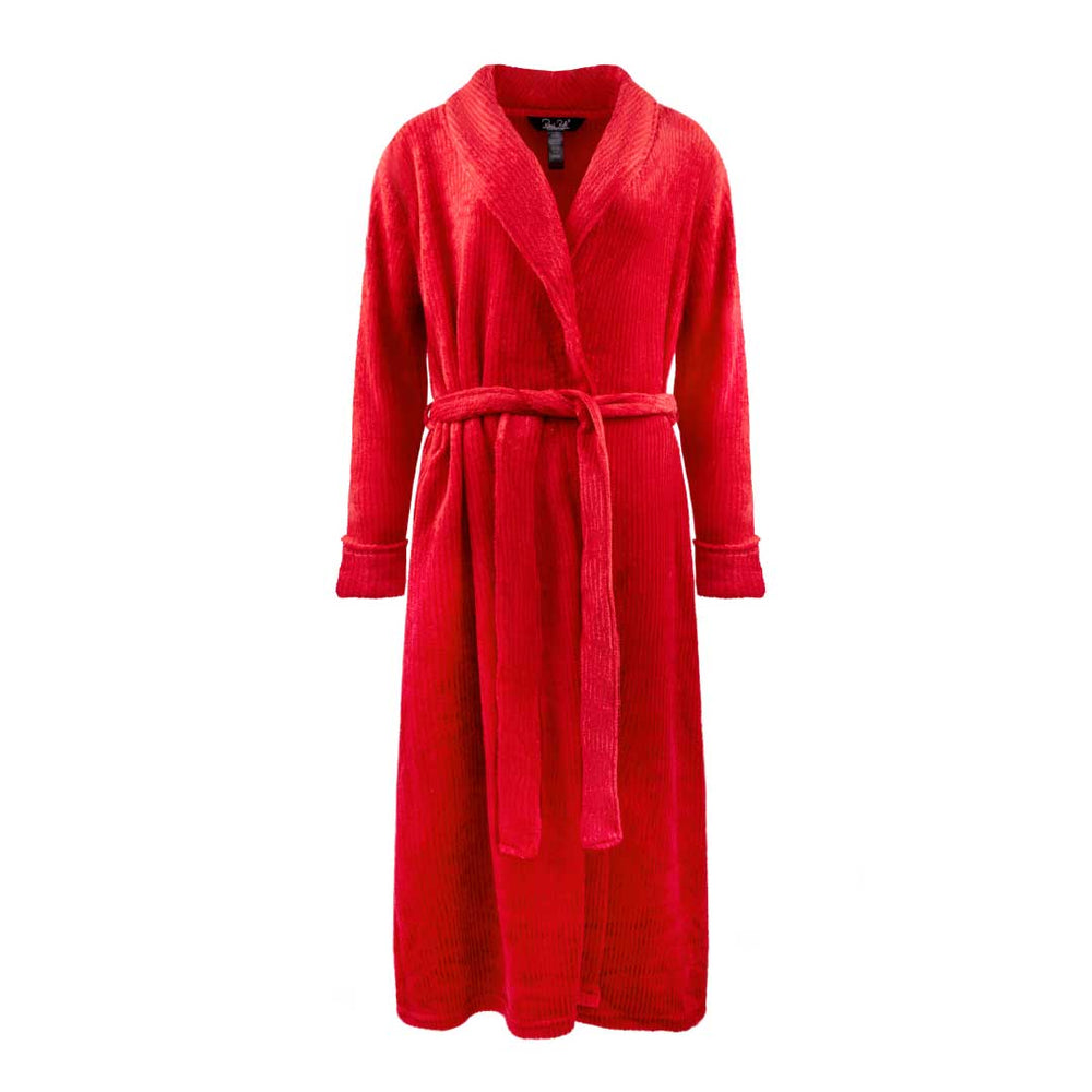 René Rofé 48 Inch Shiny Stripe Plush Robe