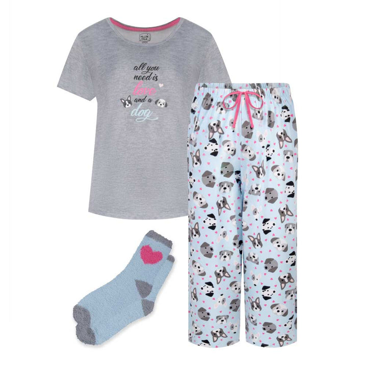 René Rofé Butter Soft Capri Pajama With Matching Socks