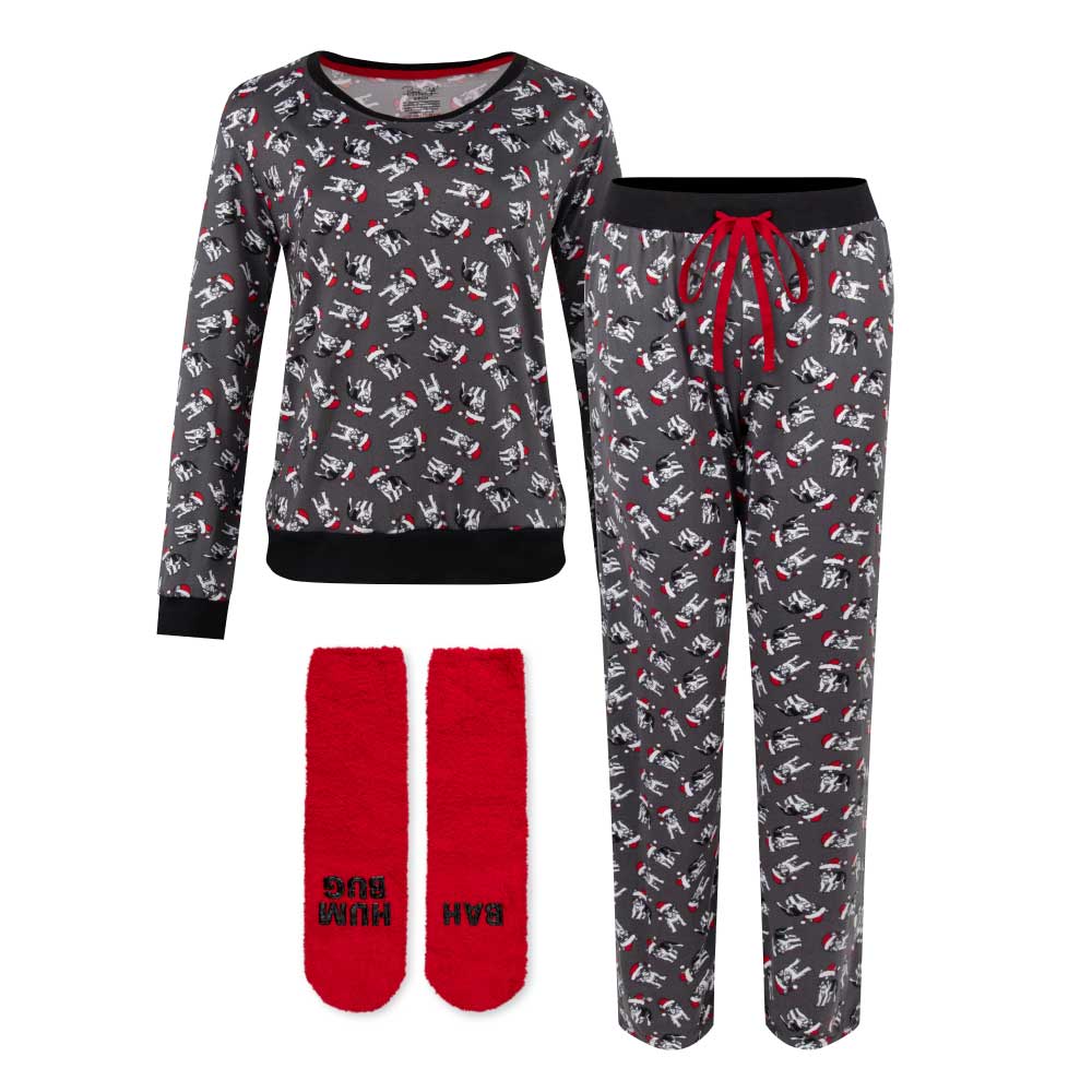 René Rofé Butter Soft Long Sleeve Pajama Set With Matching Socks