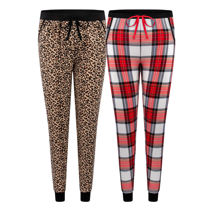Leopard / Red Tartan