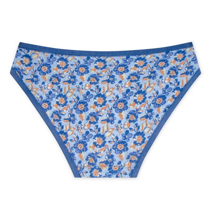 René Rofé Cotton Spandex Bikini In Azure Blossom