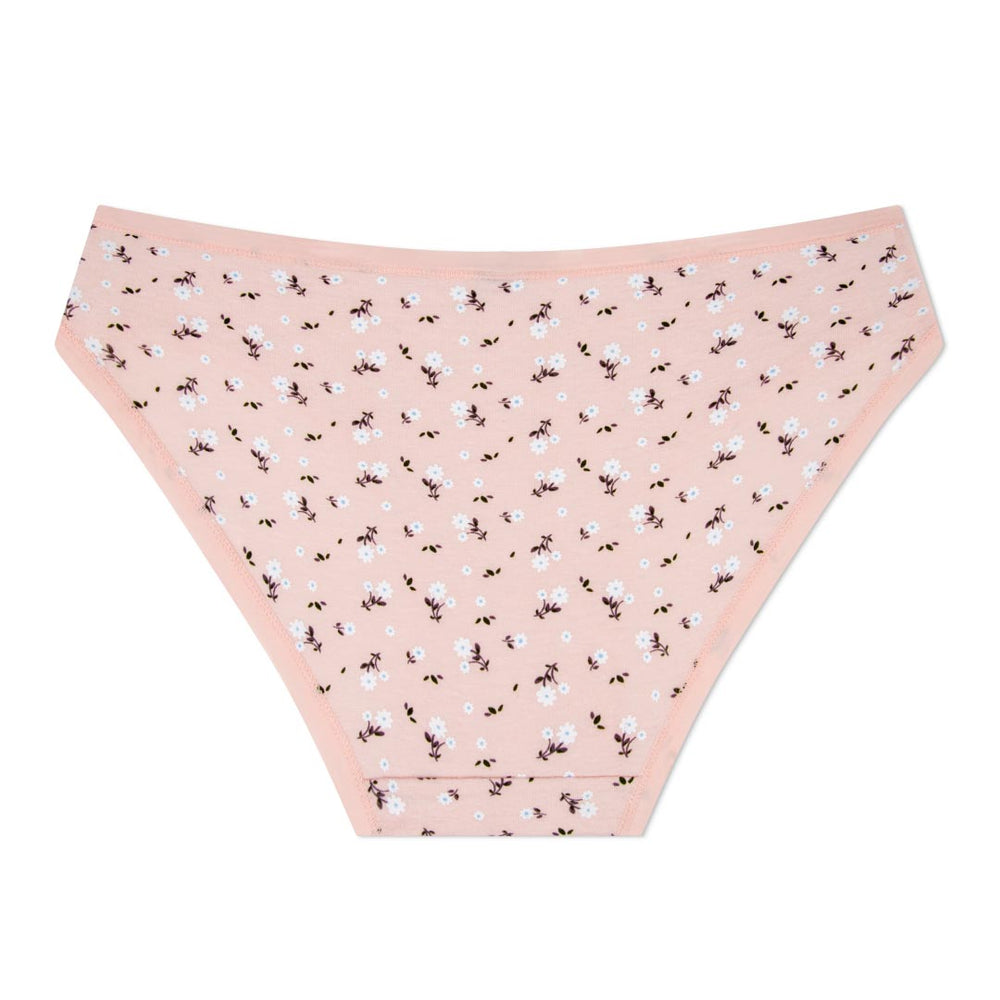 René Rofé Cotton Spandex Bikini In Cotton Peach