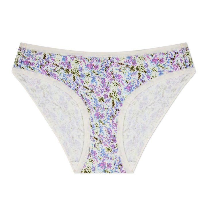 René Rofé Cotton Spandex Bikini In Lavender Blossom