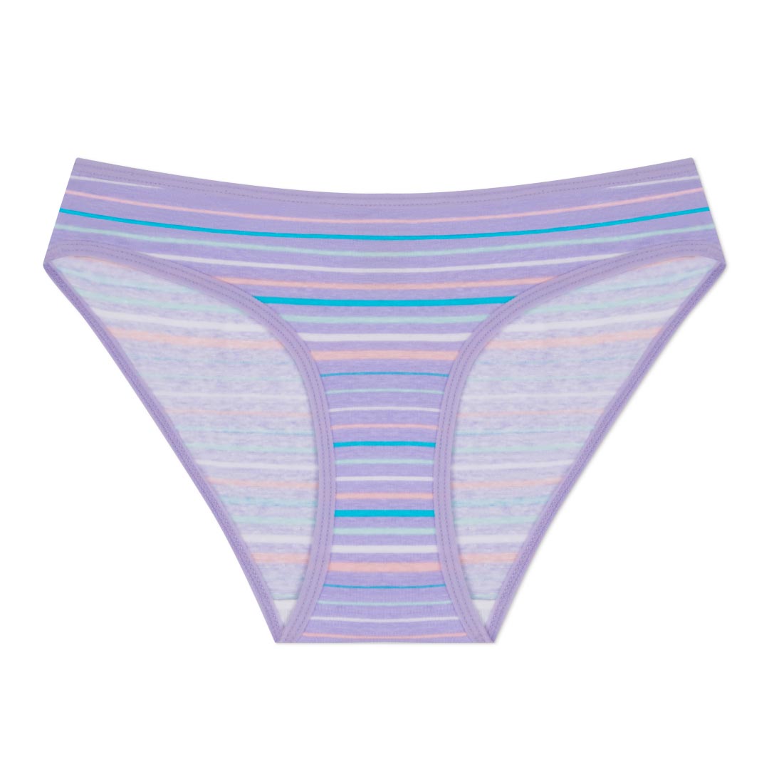 René Rofé Cotton Spandex Bikini in purple blue stripes