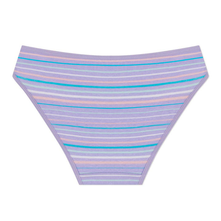 René Rofé Cotton Spandex Bikini in purple blue stripes