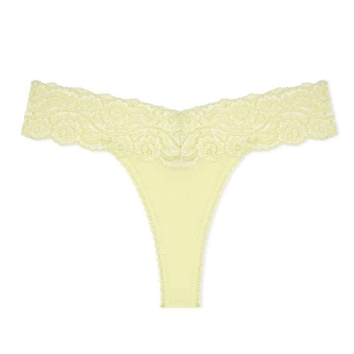 René Rofé Cotton Spandex Lace Thong